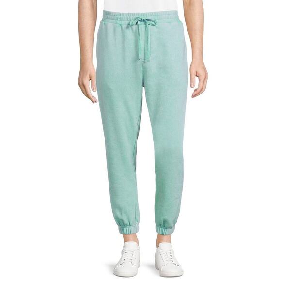 No Boundaries Mens Fleece Jogger Pants Green Size M (32-34) - Picture 1 of 6